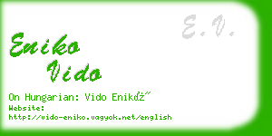 eniko vido business card
